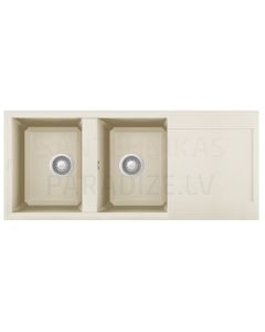 ELLECI akmens masas virtuves izlietne EASY 500 Bianco Antico 116x50 cm
