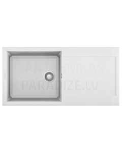 ELLECI akmens masas virtuves izlietne EASY 480 Bianco 100x50 cm