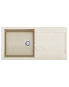 ELLECI akmens masas virtuves izlietne EASY 480 Bianco Antico 100x50 cm