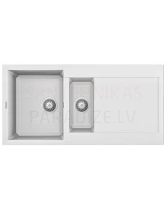 ELLECI akmens masas virtuves izlietne EASY 475 Bianco 100x50 cm