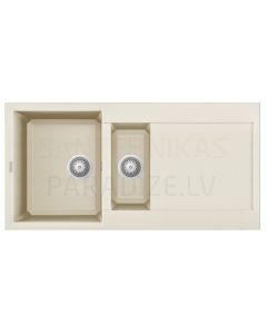 ELLECI akmens masas virtuves izlietne EASY 475 Bianco Antico 100x50 cm