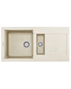 ELLECI akmens masas virtuves izlietne EASY 425 Bianco Antico 86x43.5 cm