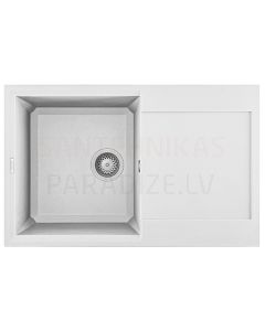 ELLECI akmens masas virtuves izlietne EASY 300 Bianco 79x50 cm