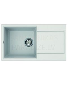 ELLECI akmens masas virtuves izlietne EASY 290 Bianco 78x43.5 cm