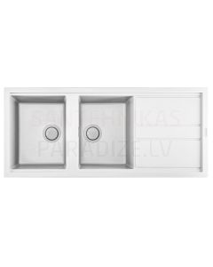 ELLECI akmens masas virtuves izlietne BEST 500 Balts 116x51 cm