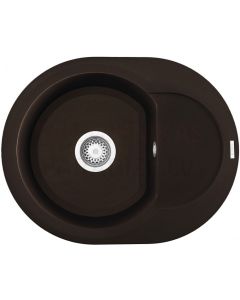 ELLECI stone mass kitchen sink EASY ROUND 600 Espresso 60x47 cm