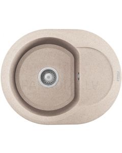 ELLECI akmens masas virtuves izlietne EASY ROUND 600 Avena 60x47 cm