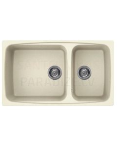 ELLECI stone mass kitchen sink FOX 450 Bianco Antico 86.4x50.3 cm