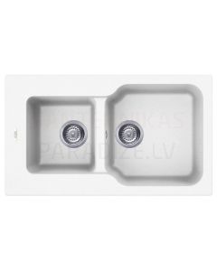 ELLECI akmens masas virtuves izlietne FOX 430 Bianco 86x50 cm