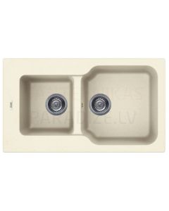 ELLECI akmens masas virtuves izlietne FOX 430 Bianco Antico 86x50 cm