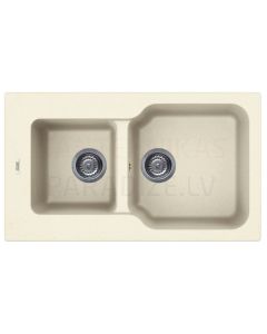 ELLECI stone mass kitchen sink FOX 430 Bianco Antico 86x50 cm