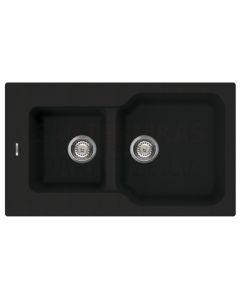 ELLECI stone mass kitchen sink FOX 430 Nero 86x50 cm