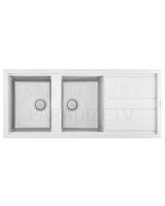 ELLECI akmens masas virtuves izlietne BEST 500 Bianco 116x51 cm