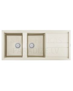 ELLECI akmens masas virtuves izlietne BEST 500 Bianco Antico 116x51 cm