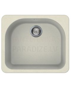 ELLECI stone mass kitchen sink FOX 180 Bianco Antico 60x52 cm