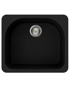 ELLECI stone mass kitchen sink FOX 180 Nero 60x52 cm