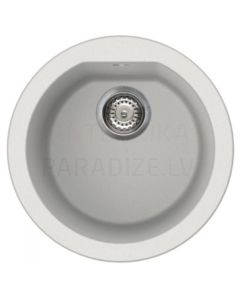 ELLECI akmens masas virtuves izlietne FOX ROUND Bianco 45x45 cm