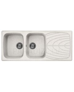 ELLECI stone mass kitchen sink MASTER 500 Bianco Pietra 116x50 cm