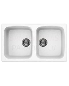 ELLECI stone mass kitchen sink MASTER 450 Bianco 86x50 cm