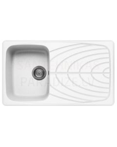 ELLECI stone mass kitchen sink MASTER 400 Bianco 86x50 cm