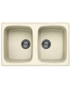 ELLECI stone mass kitchen sink MASTER 350 Bianco Antico 79x50 cm