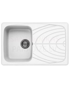 ELLECI stone mass kitchen sink MASTER 300 Bianco 79x50 cm