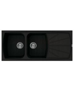 ELLECI stone mass kitchen sink LIVING 500 Nero 116x50 cm