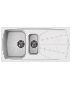 ELLECI stone mass kitchen sink LIVING 475 Bianco 100x50 cm