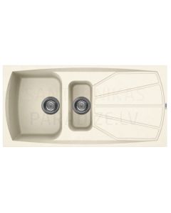 ELLECI stone mass kitchen sink LIVING 475 Bianco Antico 100x50 cm