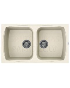 ELLECI stone mass kitchen sink LIVING 450 Bianco Antico 86x50 cm