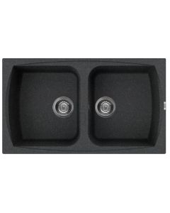 ELLECI stone mass kitchen sink LIVING 450 Nero Pietra 86x50 cm