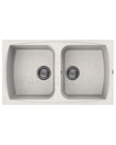 ELLECI stone mass kitchen sink LIVING 450 Bianco Pietra 86x50 cm