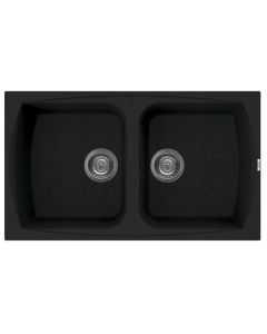 ELLECI stone mass kitchen sink LIVING 450 Nero 86x50 cm