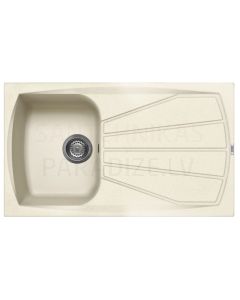 ELLECI akmens masas virtuves izlietne LIVING 400 Bianco Antico 86x50 cm