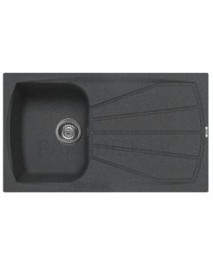 ELLECI stone mass kitchen sink LIVING 400 Nero Pietra 86x50 cm