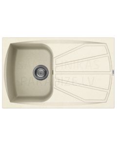 ELLECI stone mass kitchen sink LIVING 300 Bianco Antico 79x50 cm