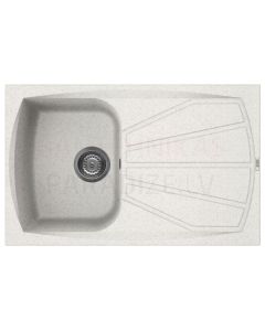 ELLECI stone mass kitchen sink LIVING 300 Bianco Pietra 79x50 cm