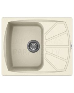 ELLECI stone mass kitchen sink LIVING 125 Bianco Antico 61x50 cm