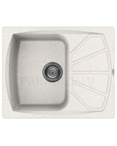 ELLECI stone mass kitchen sink LIVING 125 Bianco Pietra 61x50 cm