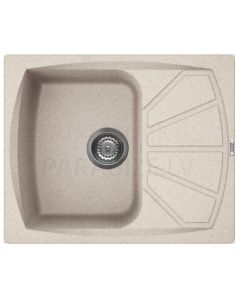 ELLECI stone mass kitchen sink LIVING 125 Avena 61x50 cm