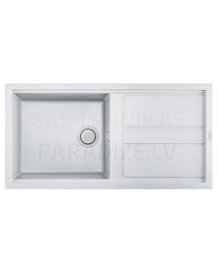 ELLECI akmens masas virtuves izlietne BEST 480 Bianco 100x51 cm