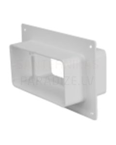 EUROPLAST flange with flat connection, plastic 110x55mm