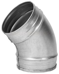 EUROPLAST līkums metāla, 15° Ø 80mm bez gumijām BF45-80