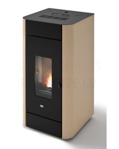 EVA CALOR centrālapkures granulu kamīns-krāsns FRIDA 13kW (bēšs)
