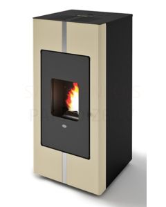 EVA CALOR centrālapkures granulu kamīns-krāsns TOSCA 24kW (bēšs)