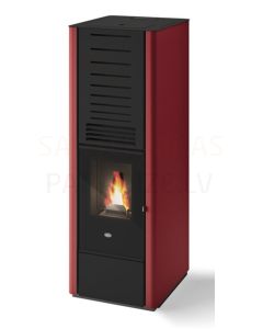 EVA CALOR granulu kamīns-krāsns ar gaisa plūsmas apkuri KAREN 9kW (sarkans)