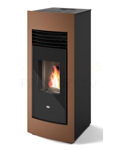 EVA CALOR granulu kamīns-krāsns ar gaisa plūsmas apkuri LETIZIA 15kW (brūns)