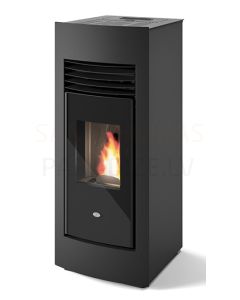 EVA CALOR granulu kamīns-krāsns ar gaisa plūsmas apkuri LETIZIA 15kW (melns)