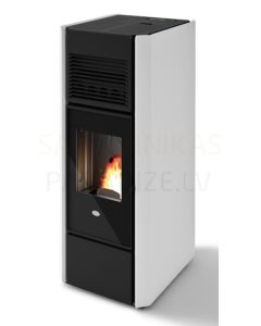 EVA CALOR granulu kamīns-krāsns ar gaisa plūsmas apkuri INES 15kW (balts)