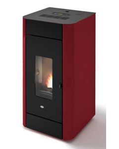 EVA CALOR centrālapkures granulu kamīns-krāsns FRIDA 13kW (sarkans)